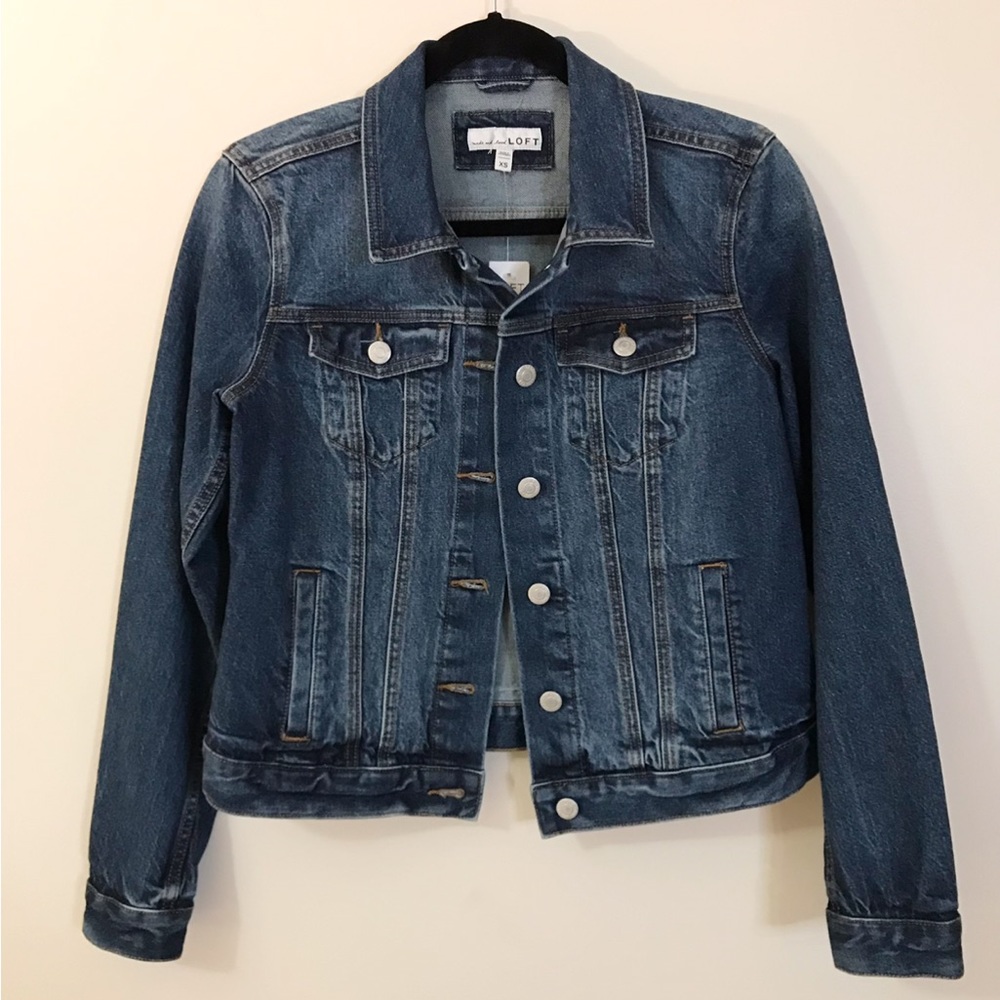 Loft Denim Trucker Jacket NWT - Picture 15 of 15